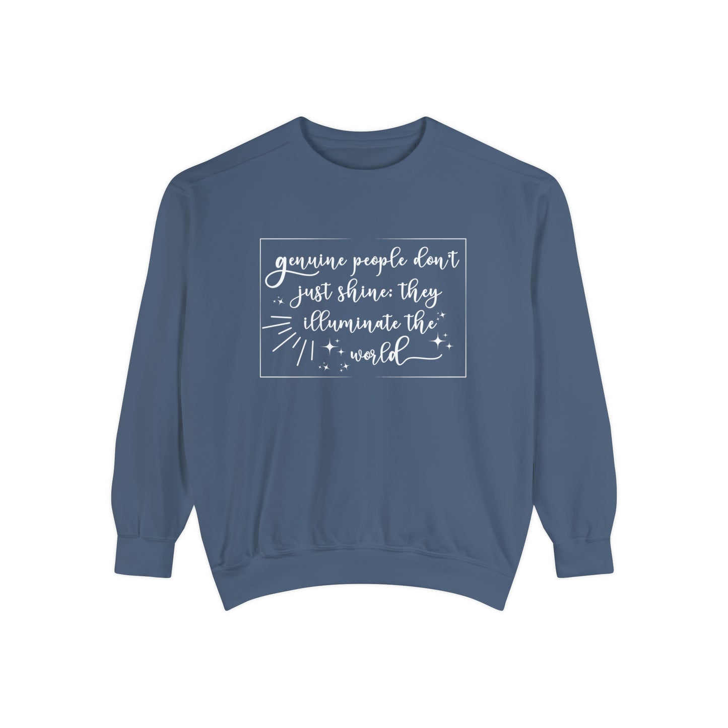 Genuine People Cozy Comfort Colors Women's Sweatshirt - Embrace Authenticity - Eddy and Rita