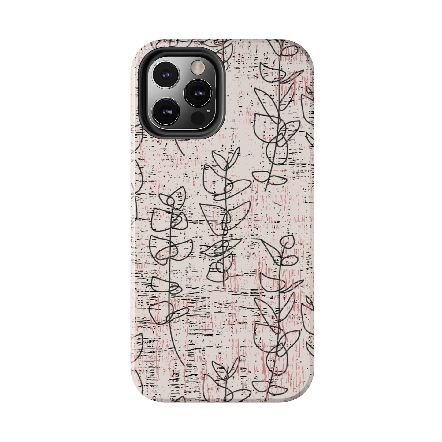 Boho Style Black and White Flowers iPhone Case - Chic and Stylish Floral Design Cover