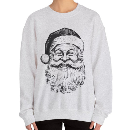 Women’s Heavy Sweatshirt – Vintage Santa Design | Classic and Cozy Holiday Pullover