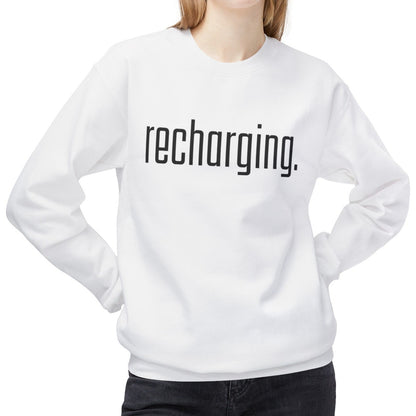 Recharging Women's Midweight Fleece Crewneck Sweatshirt for Self Care - Eddy and Rita