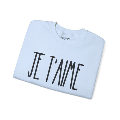 Je T'aime Women's Sweatshirt: Cozy Comfort with French Elegance - Eddy and Rita