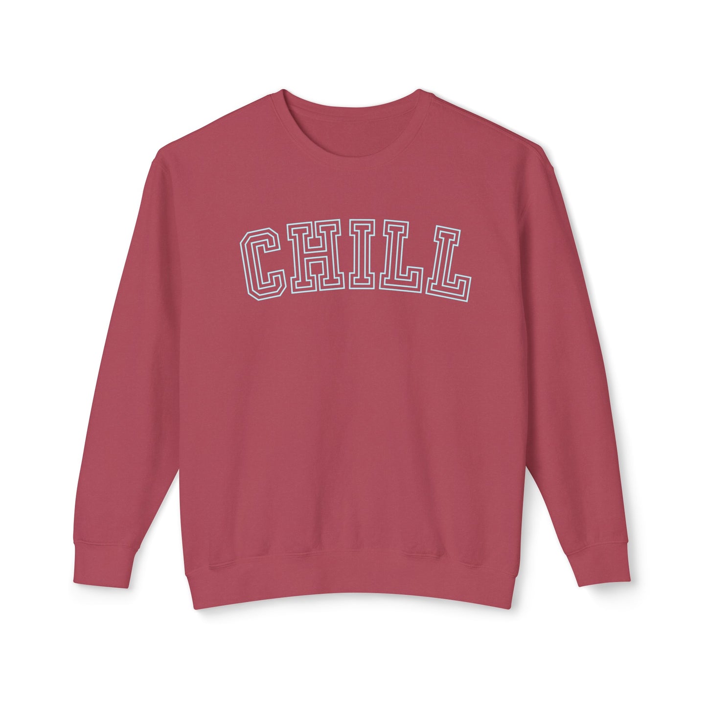 Eddy and Rita Women's Comfort Colors Lightweight Sweatshirt - "Chill" Relaxed Graphic Pullover