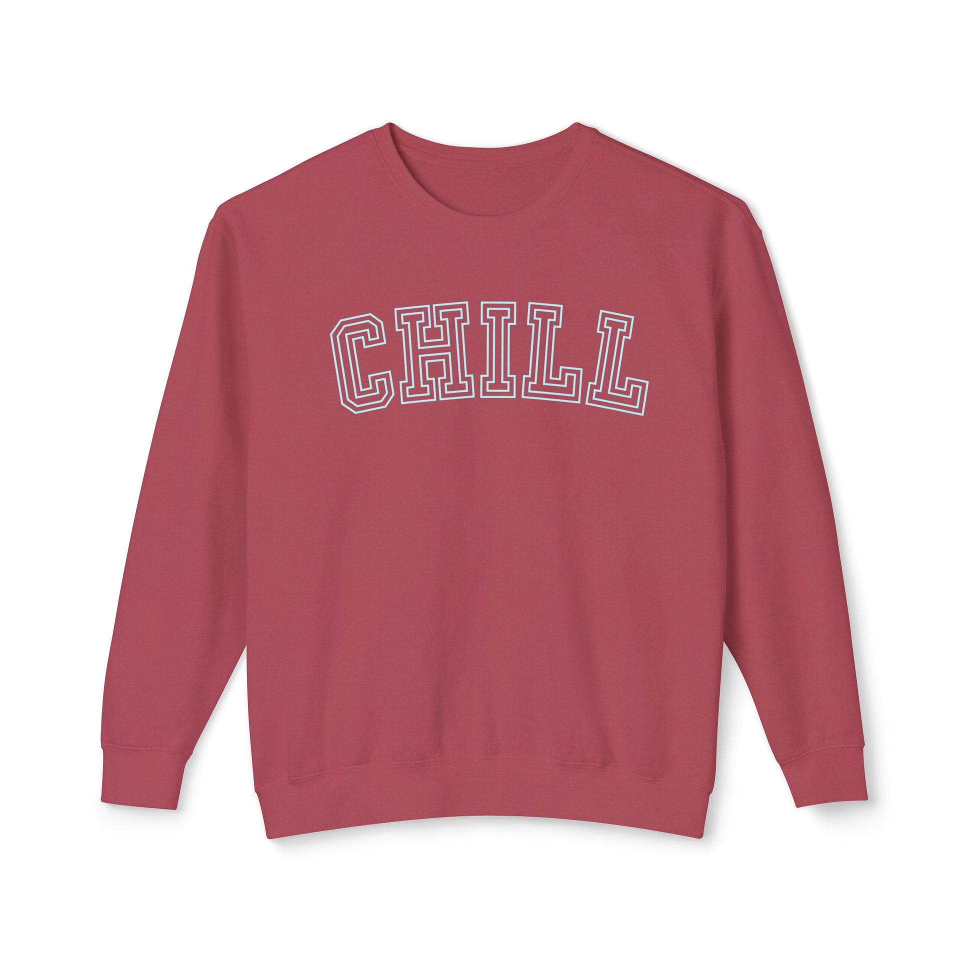 Eddy and Rita Women's Comfort Colors Lightweight Sweatshirt - "Chill" Relaxed Graphic Pullover