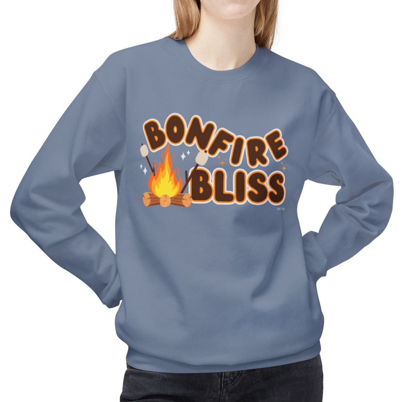 Eddy and Rita Women's Midweight Sweatshirt - "Bonfire Bliss" Fall Graphic Pullover