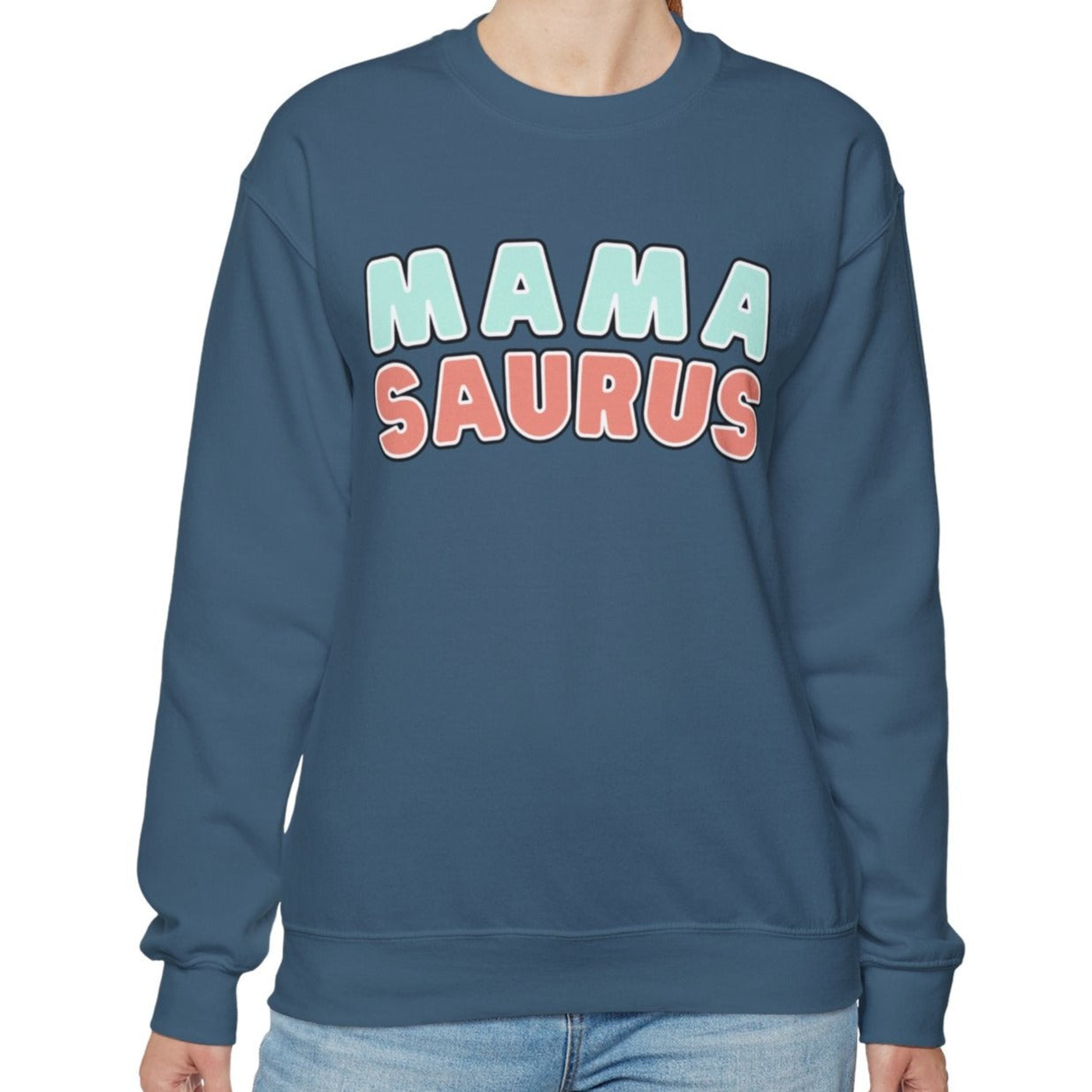 Mamasaurus Women's Heavy Sweatshirt Gift for Mother's - Eddy and Rita