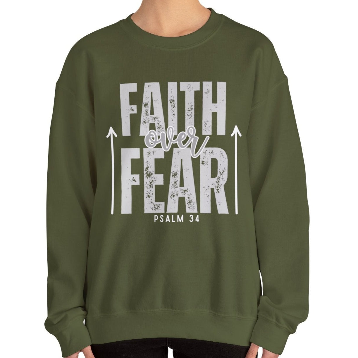 Faith over Fear: Women's Empowerment Sweatshirt for Positive Vibes - Eddy and Rita