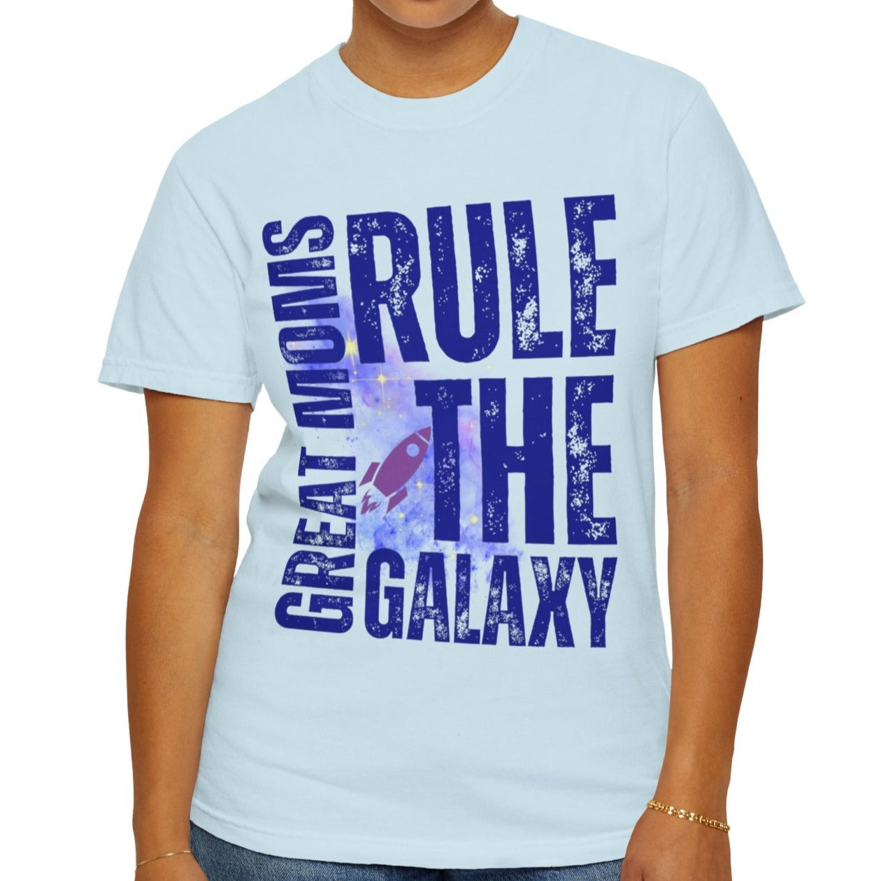 Galactic Mom Power Women's Comfort Colors T-Shirt - Eddy and Rita