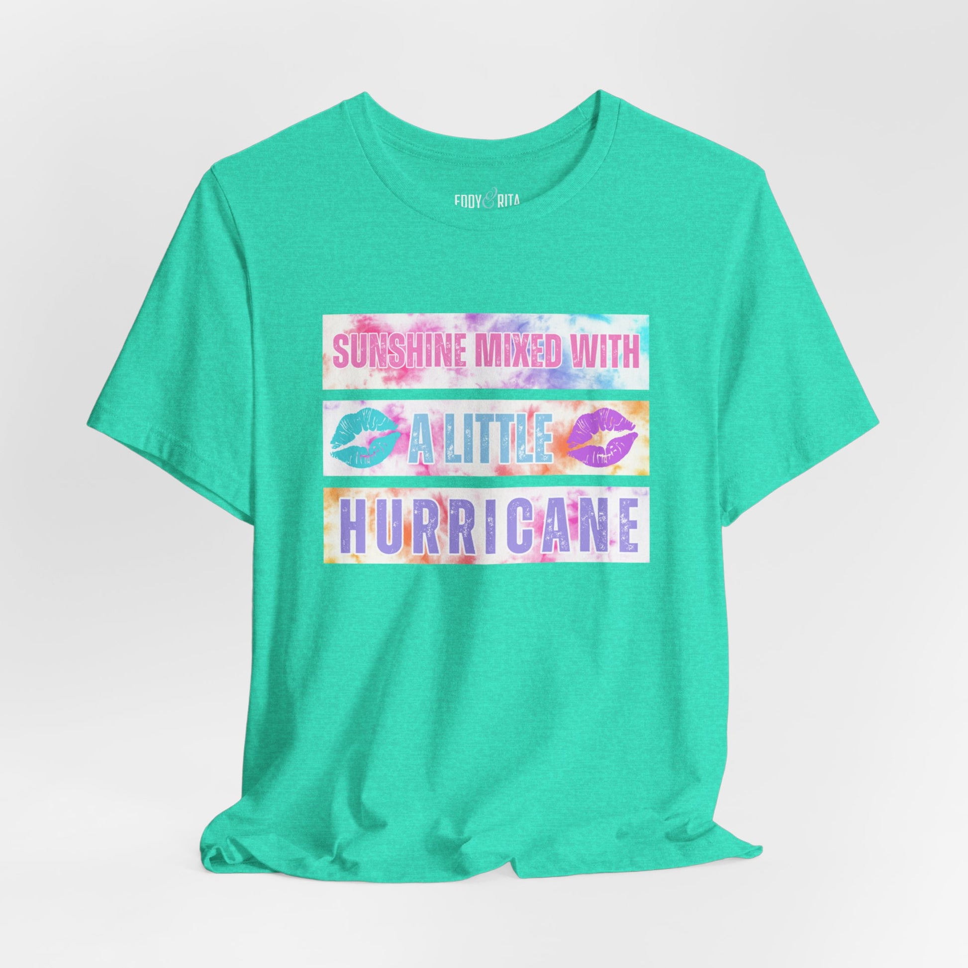 Sunshine & Hurricane - Women's Bella Canvas T-Shirt - Eddy and Rita