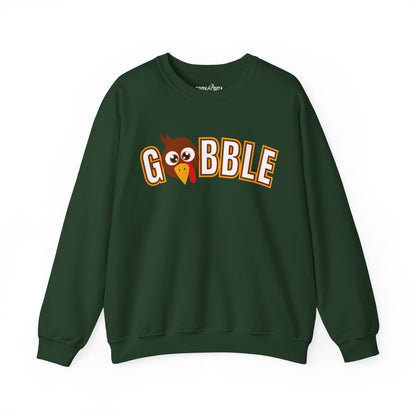 Women's Heavy Sweatshirt – "Gobble, Gobble, Gobble" Fun Thanksgiving Graphic Sweatshirt