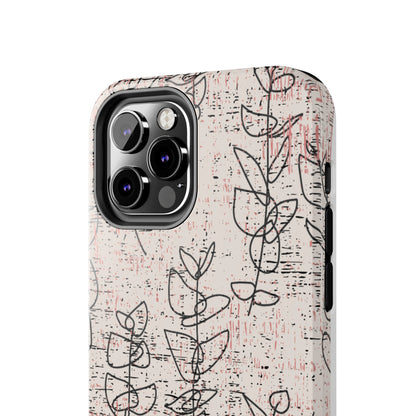 Boho Style Black and White Flowers iPhone Case - Chic and Stylish Floral Design Cover