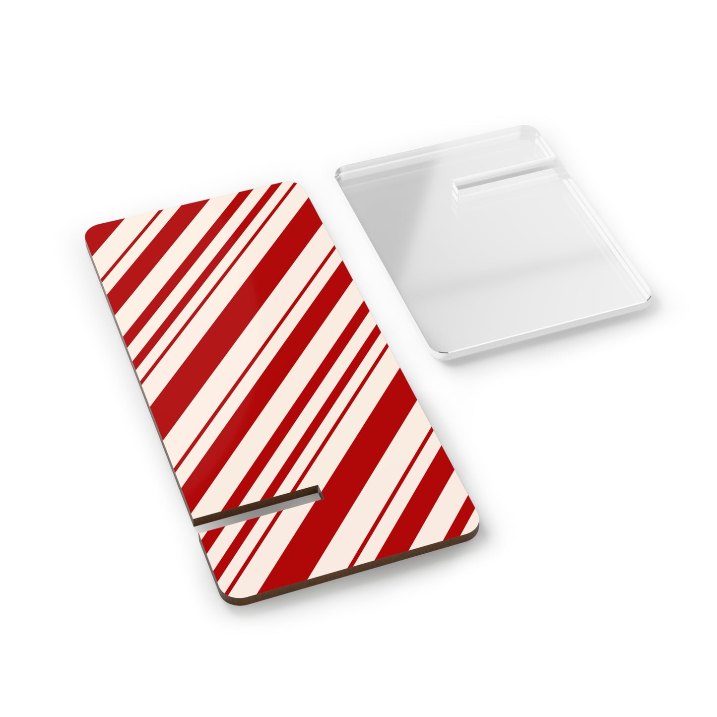 Mobile Display Stand for iPhone – Candy Cane Stripes Design | Perfect Holiday Stocking Stuffer