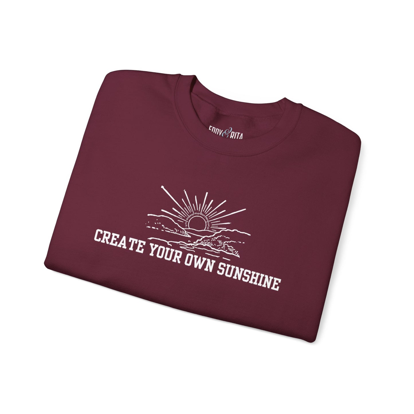 Create Your Own Sunshine Men's Sweatshirt: Cozy Comfort with Inspirational Style - Eddy and Rita