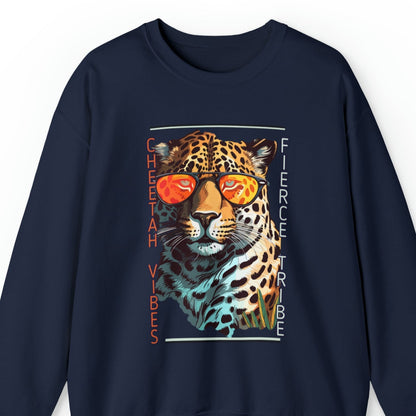 Cheetah Vibes: Join the Fierce Tribe Women's Sweatshirt - Eddy and Rita