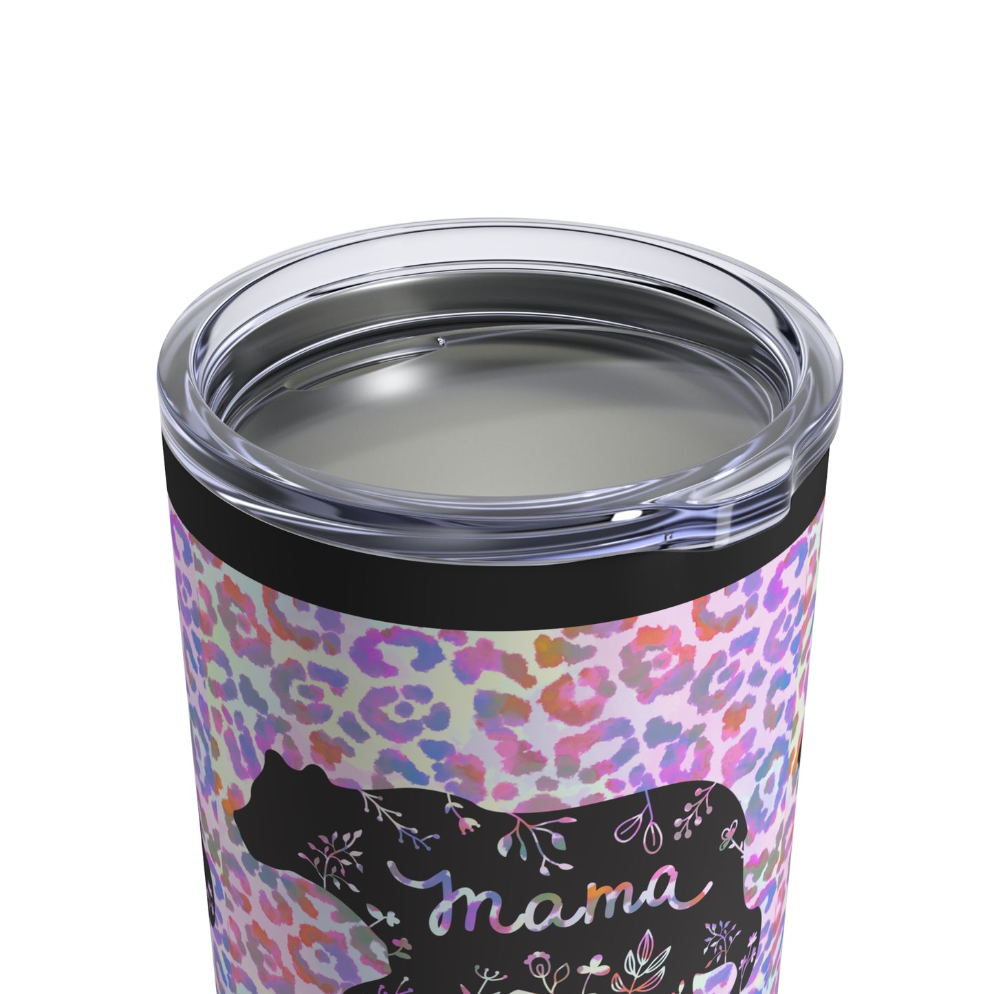 Mama Bear Leopard Print 10oz Stainless Tumbler - Eddy and Rita