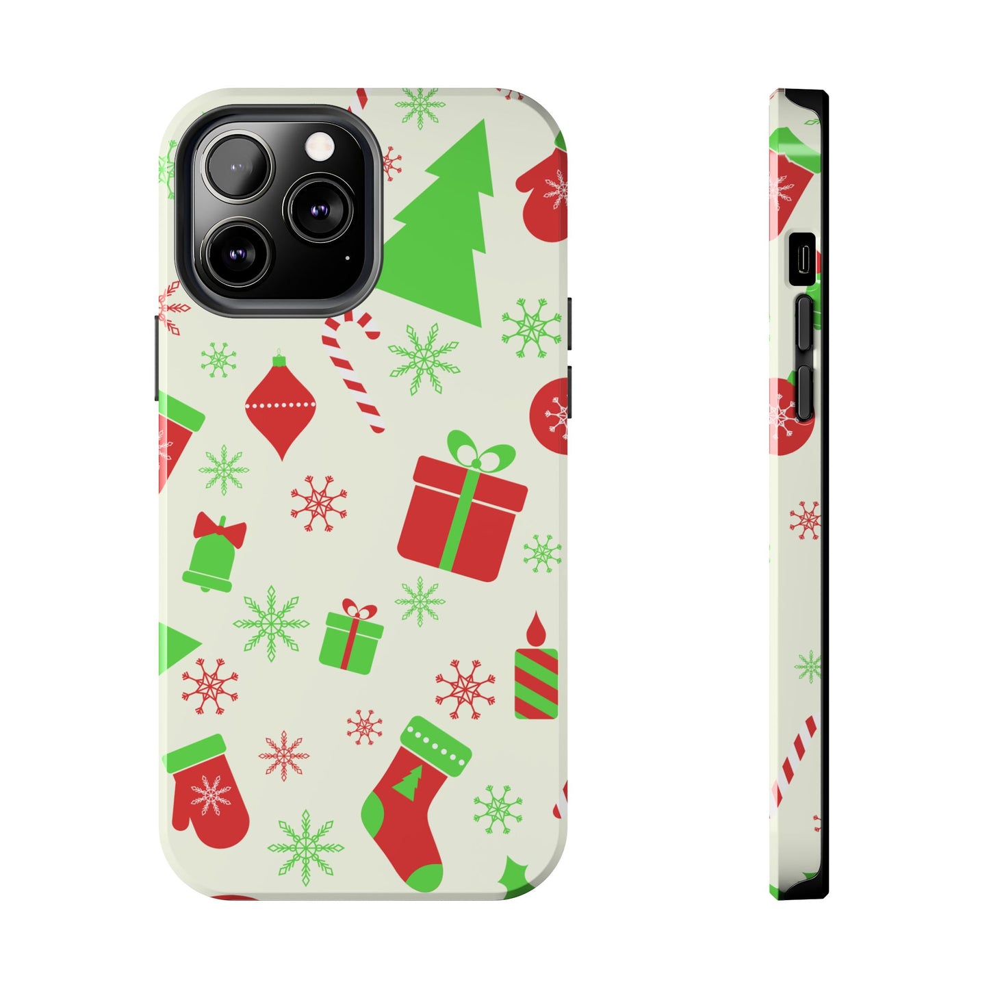 Tough Phone Case for iPhone – Christmas Packages Design | Durable Holiday Stocking Stuffer Gift