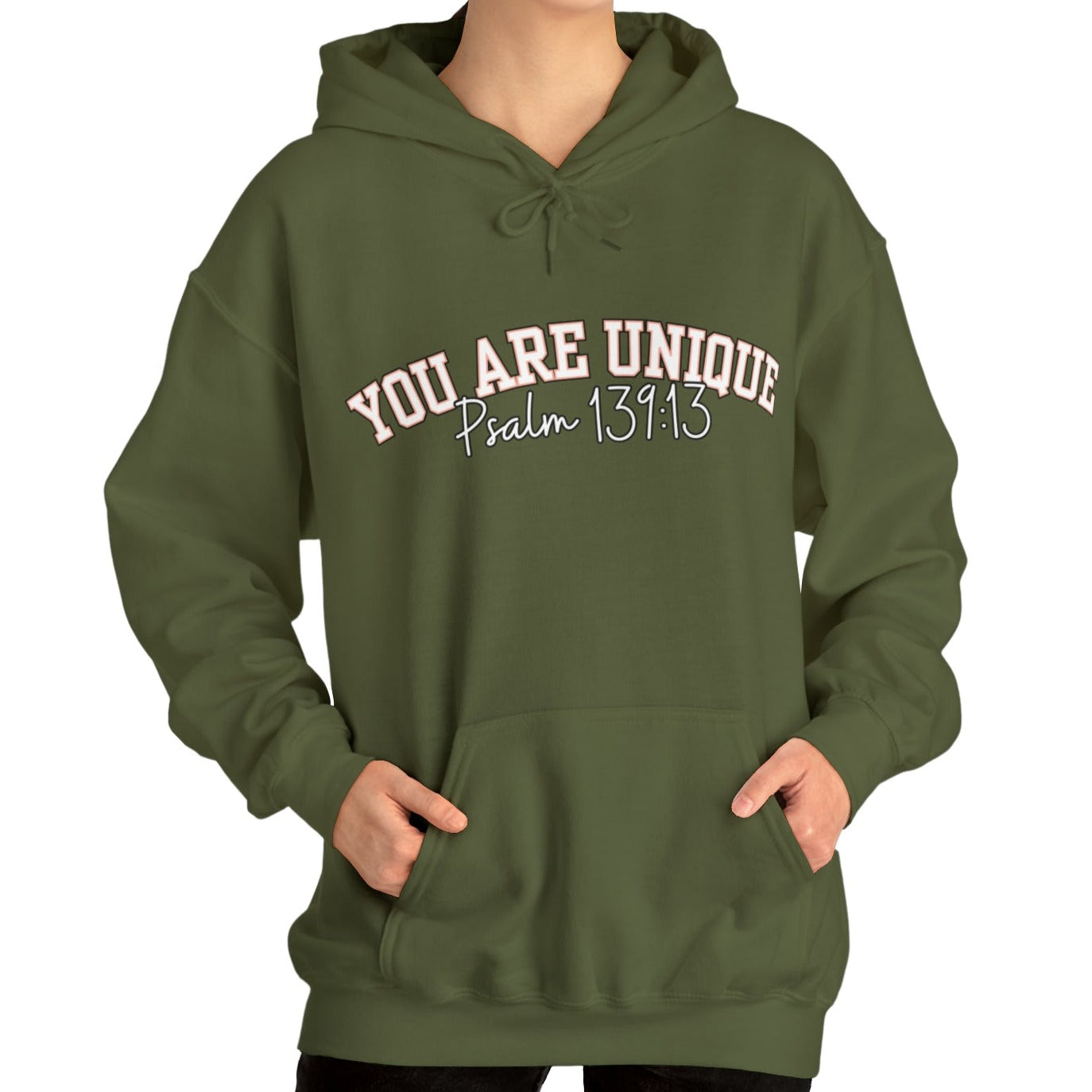 Women's Hoodie with 'You Are Unique - Psalm 139:13' Affirmation - Eddy and Rita