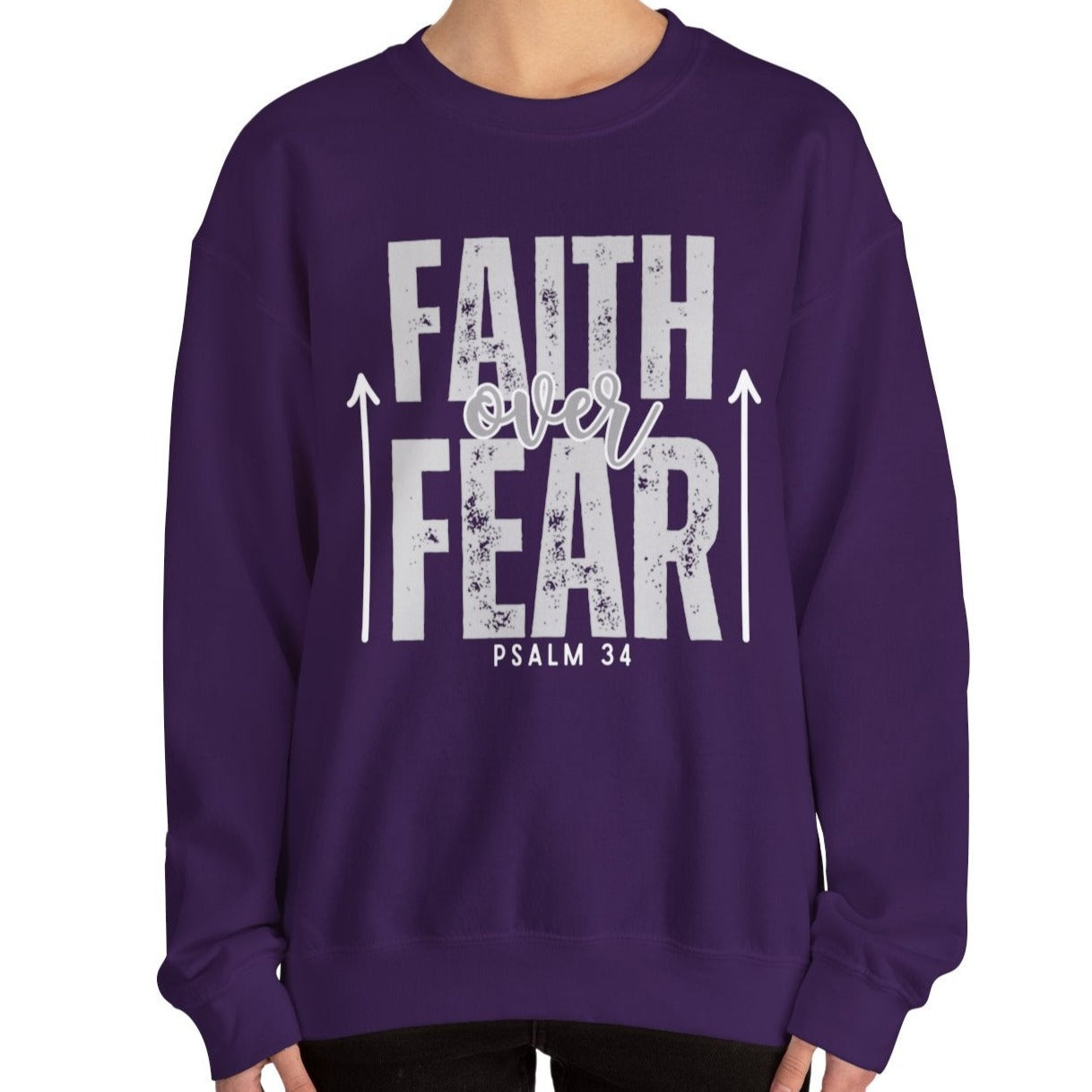 Faith over Fear: Women's Empowerment Sweatshirt for Positive Vibes - Eddy and Rita