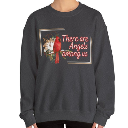 Cardinal Spirit: 'There Are Angels Among Us' Women's Sweatshirt - Eddy and Rita