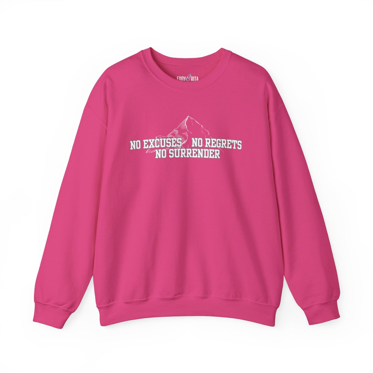 Unyielding Resolve: Men's Empowerment Sweatshirt - No Excuses, No Regrets, No Surrender