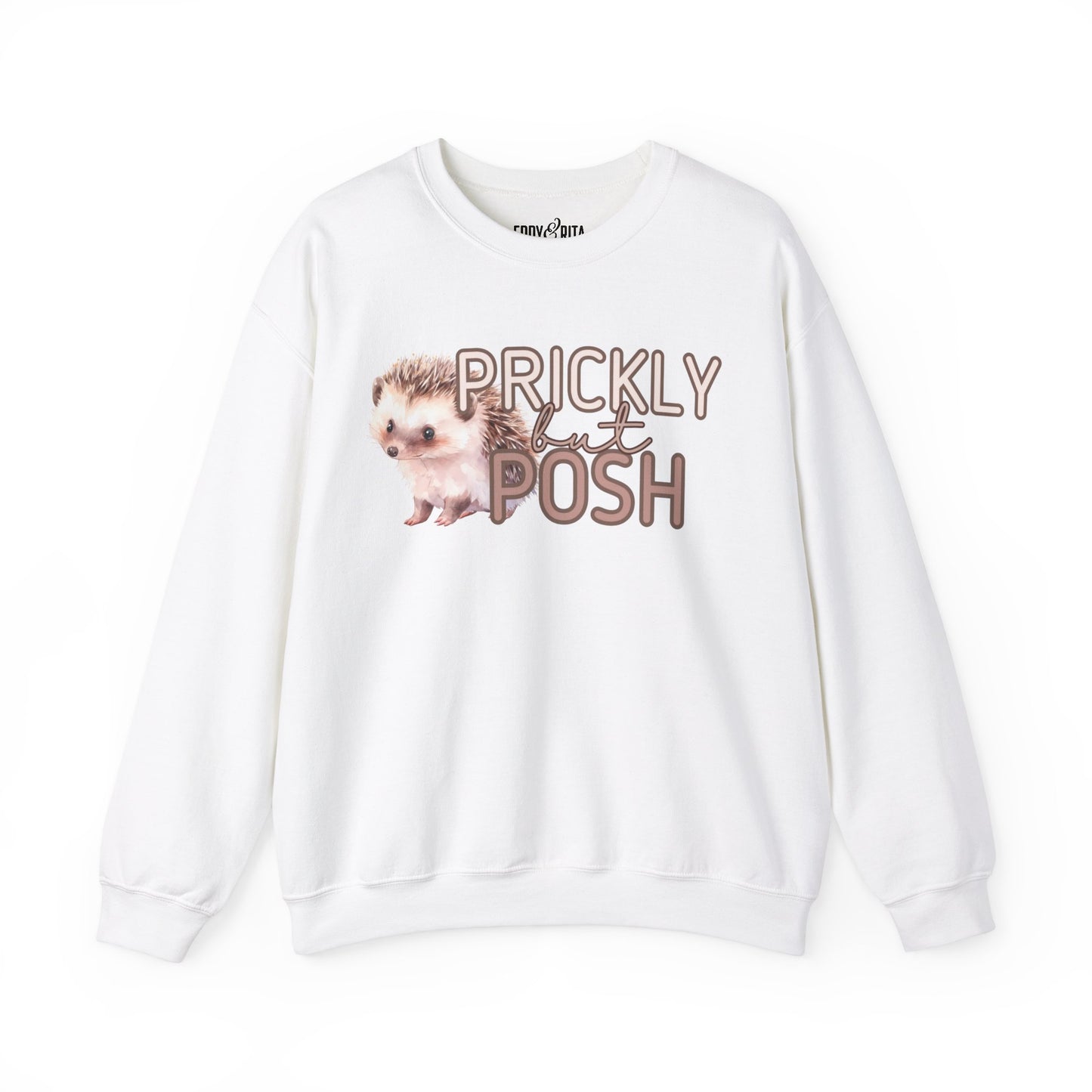 Hedgehog Chic: 'Prickly but Posh' Women's Sweatshirt