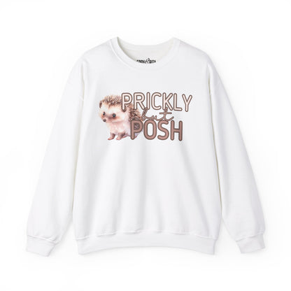 Hedgehog Chic: 'Prickly but Posh' Women's Sweatshirt