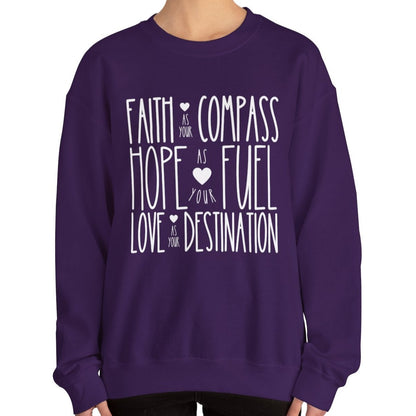 Faith as Your Compass: Women's Comfort Sweatshirt for Inspired Style - Eddy and Rita