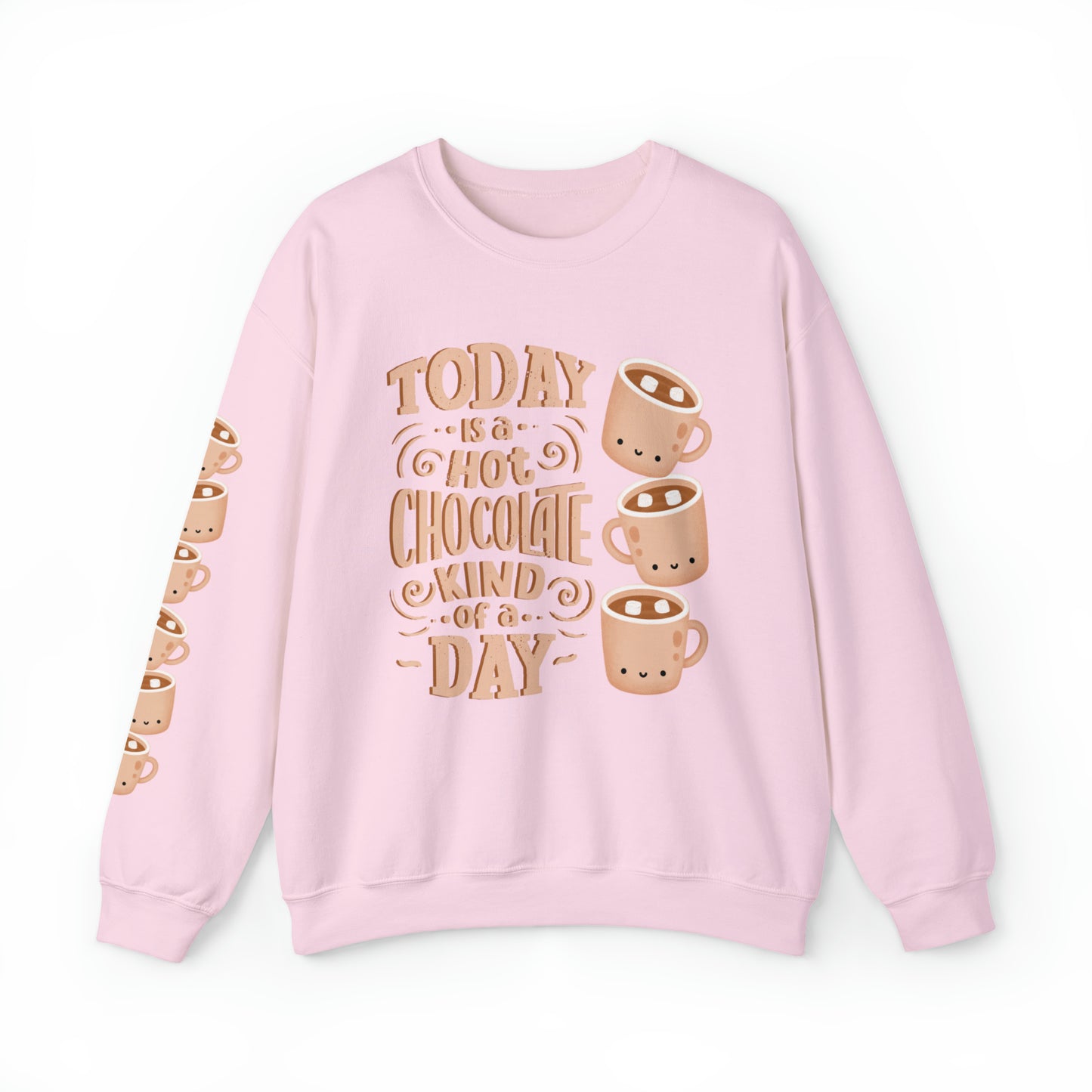 Hot Chocolate Kind of Day Women's Sweatshirt: Cozy Arm Detail and Comfortable Style - Eddy and Rita