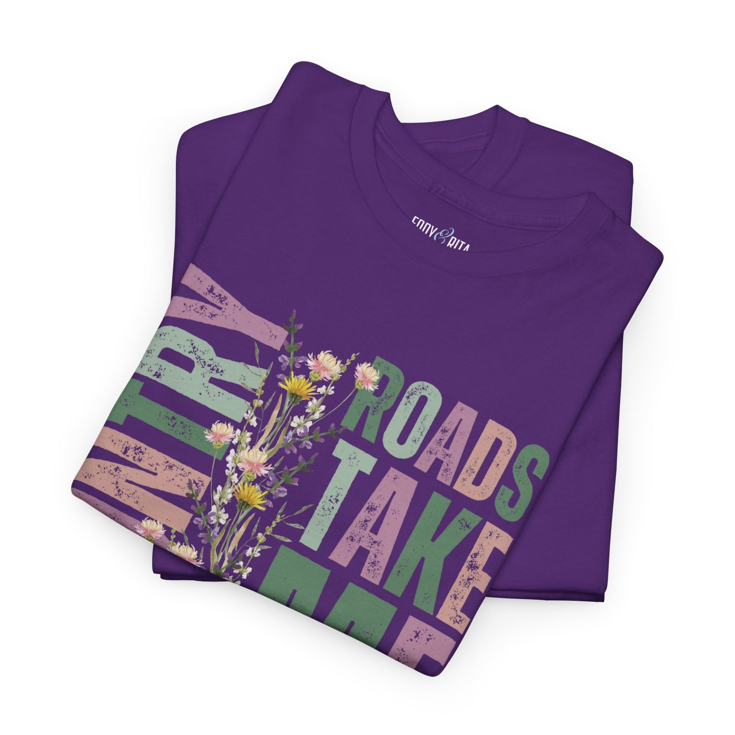 Eddy and Rita Women's Comfort Colors T-Shirt - "Country Roads Take Me Home" Retro Graphic Tee