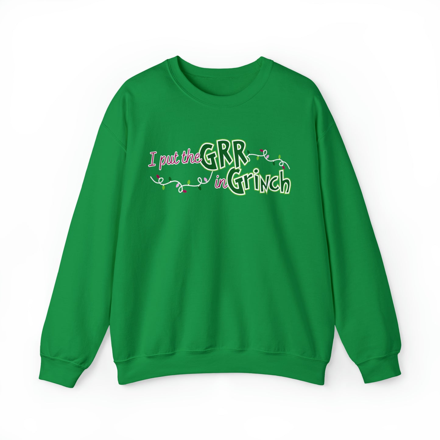 Women's Christmas Sweatshirt: 'I Put the GRR in Grinch' - Playful and Festive Holiday Attire for Fun Celebrations - Eddy and Rita