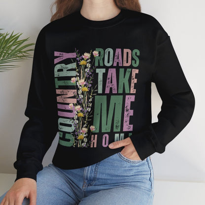 Country Roads Wildflower Women's Sweatshirt - Eddy and Rita