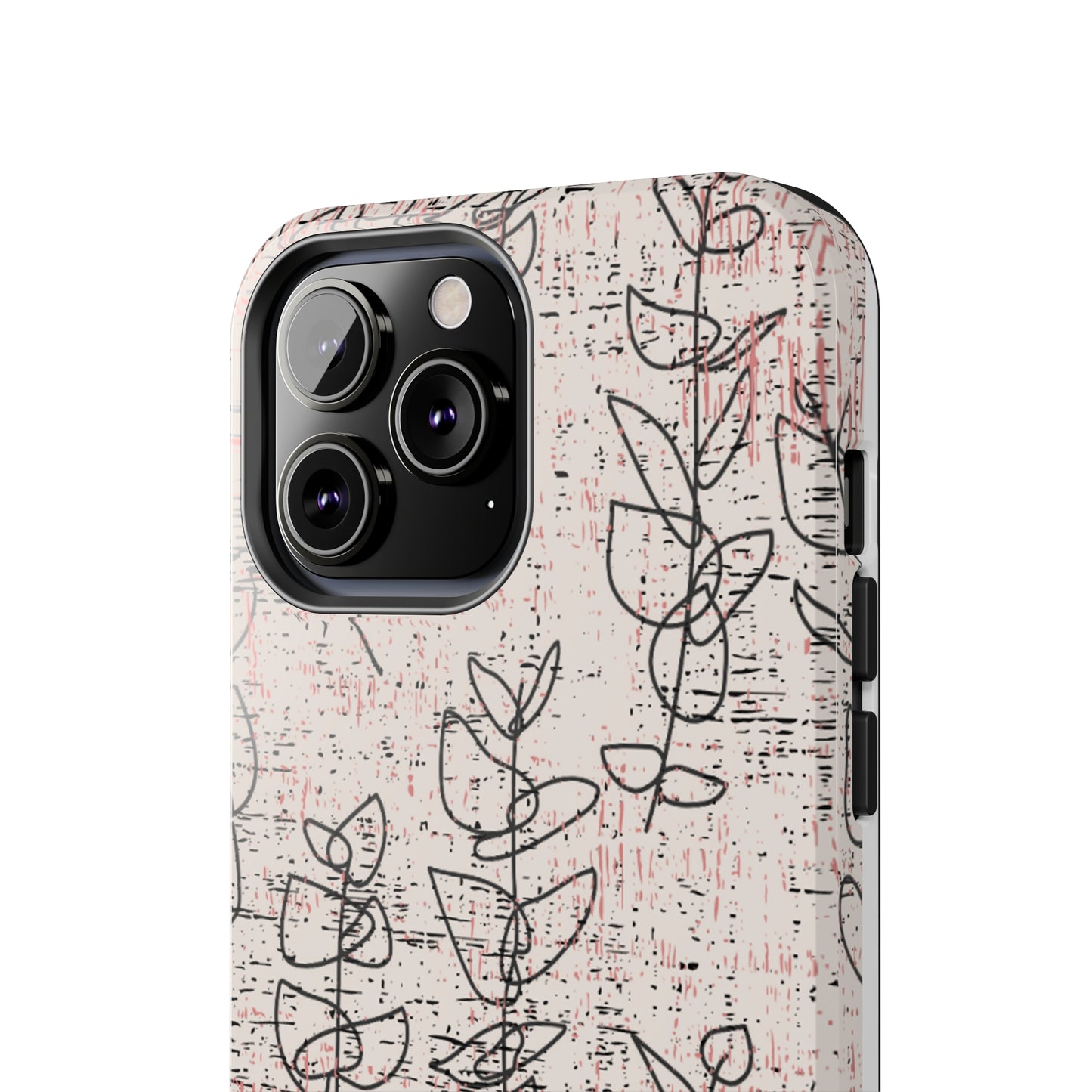 Boho Style Black and White Flowers iPhone Case - Chic and Stylish Floral Design Cover