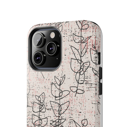 Boho Style Black and White Flowers iPhone Case - Chic and Stylish Floral Design Cover