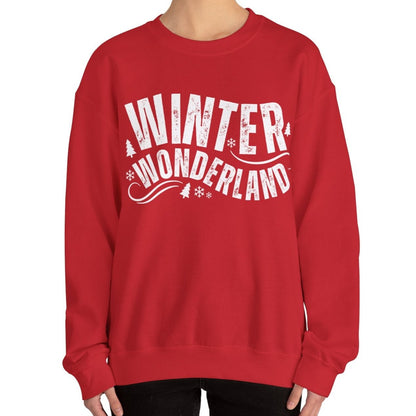 Women's Heavy Sweatshirt – "Winter Wonderland" Cozy Winter Graphic Sweatshirt