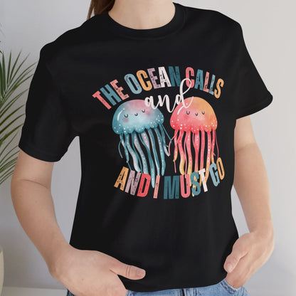 Ocean Calling Jellyfish Women's Bella Canvas Tee - Eddy and Rita