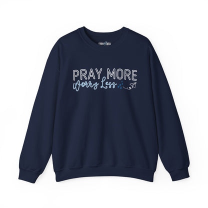 Pray More, Worry Less: Men's Sweatshirt