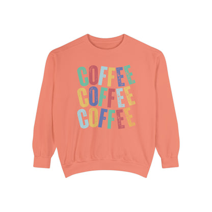 Women's Comfort Colors Coffee Bliss Sweatshirt: Cozy and Vibrant - Eddy and Rita