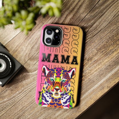 Colorful Cheetah 'Boss Mama' iPhone Case - Stylish and Empowering Protective Cover