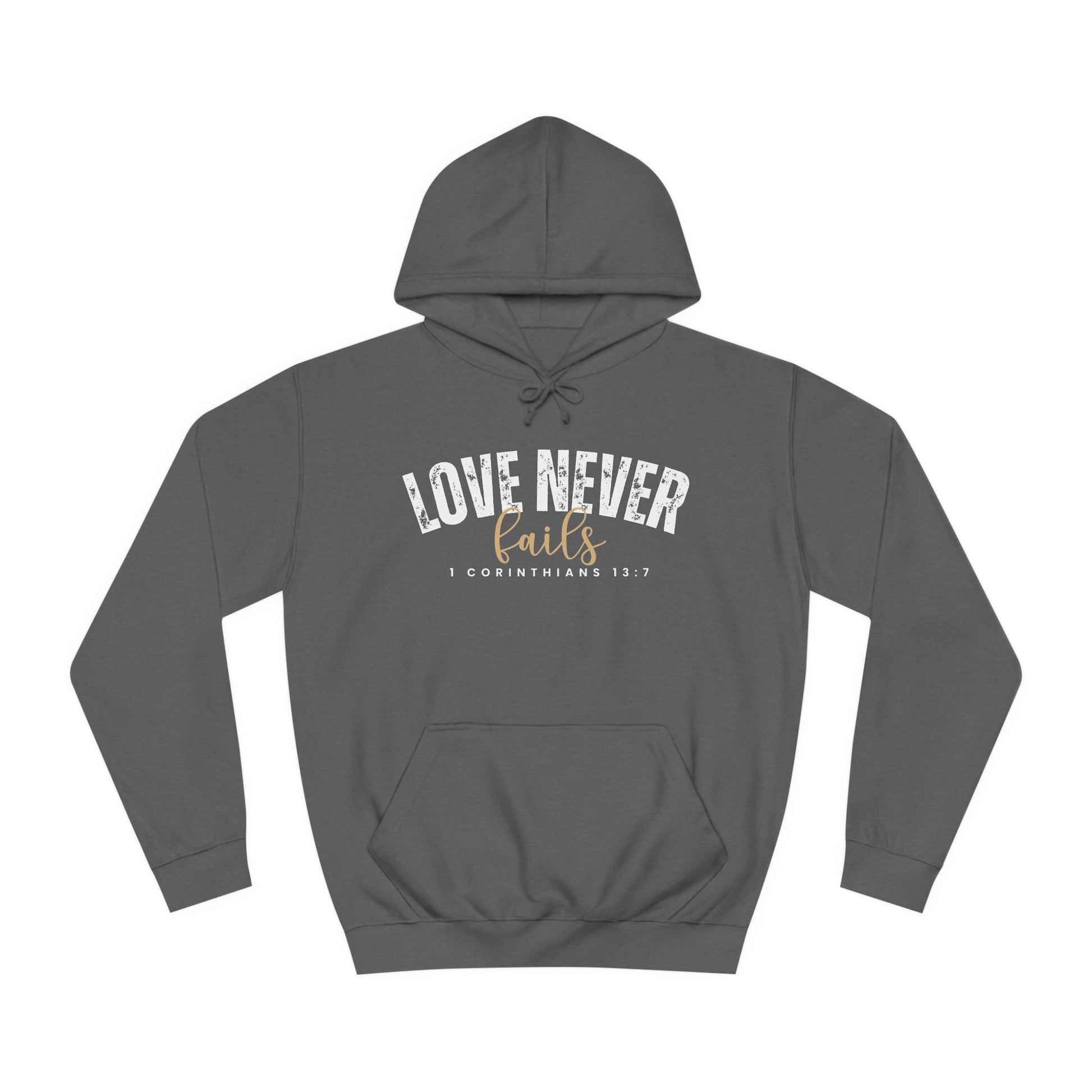 Love Never Fails 1 Corinthians 13:7 Women's Hoodie - Eddy and Rita