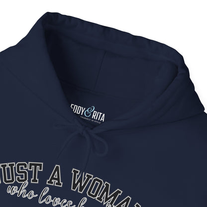 Just a Woman Who Loves Books: Cozy Women's Hoodie for Literary Enthusiasts