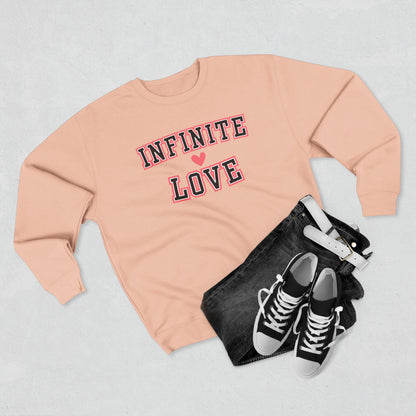 Women's Valentine's Day Graphic Sweatshirt – 'Infinite Love' Cozy Pullover – Romantic Gift for Her, Casual Holiday Outfit