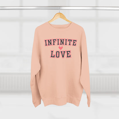 Women's Valentine's Day Graphic Sweatshirt – 'Infinite Love' Cozy Pullover – Romantic Gift for Her, Casual Holiday Outfit