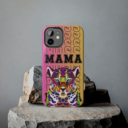 Colorful Cheetah 'Boss Mama' iPhone Case - Stylish and Empowering Protective Cover