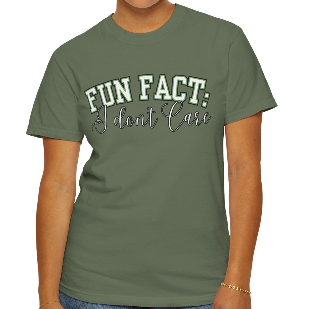 Fun Fact: I Don't Care Tee – Casual Statement Top for Nonchalant Style - Eddy and Rita