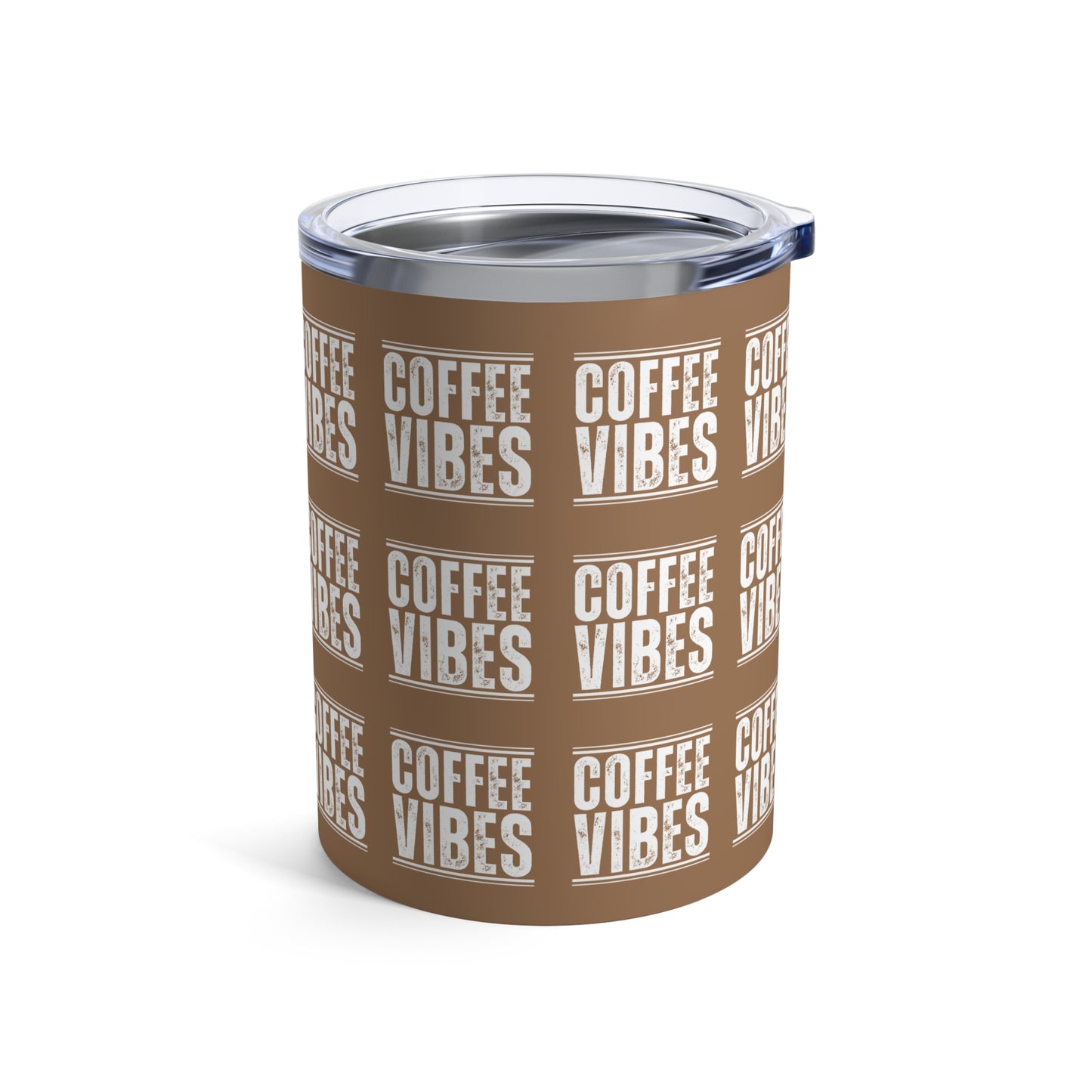 Stainless Steel 10 Ounce Tumbler with Lid for Coffee Vibes