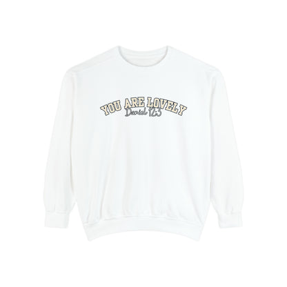 Women's Comfort Colors Sweatshirt with 'You Are Lovely' Inspired by Daniel 12:3 - Eddy and Rita