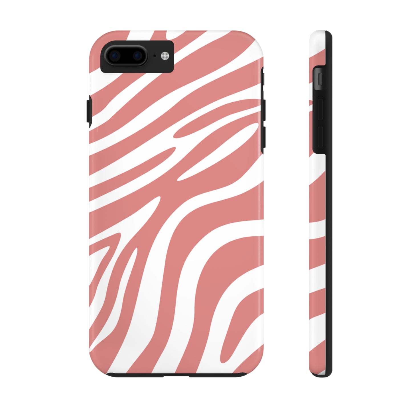 Pink and White Zebra Stripes iPhone Case - Stylish and Protective Cover for Your Device