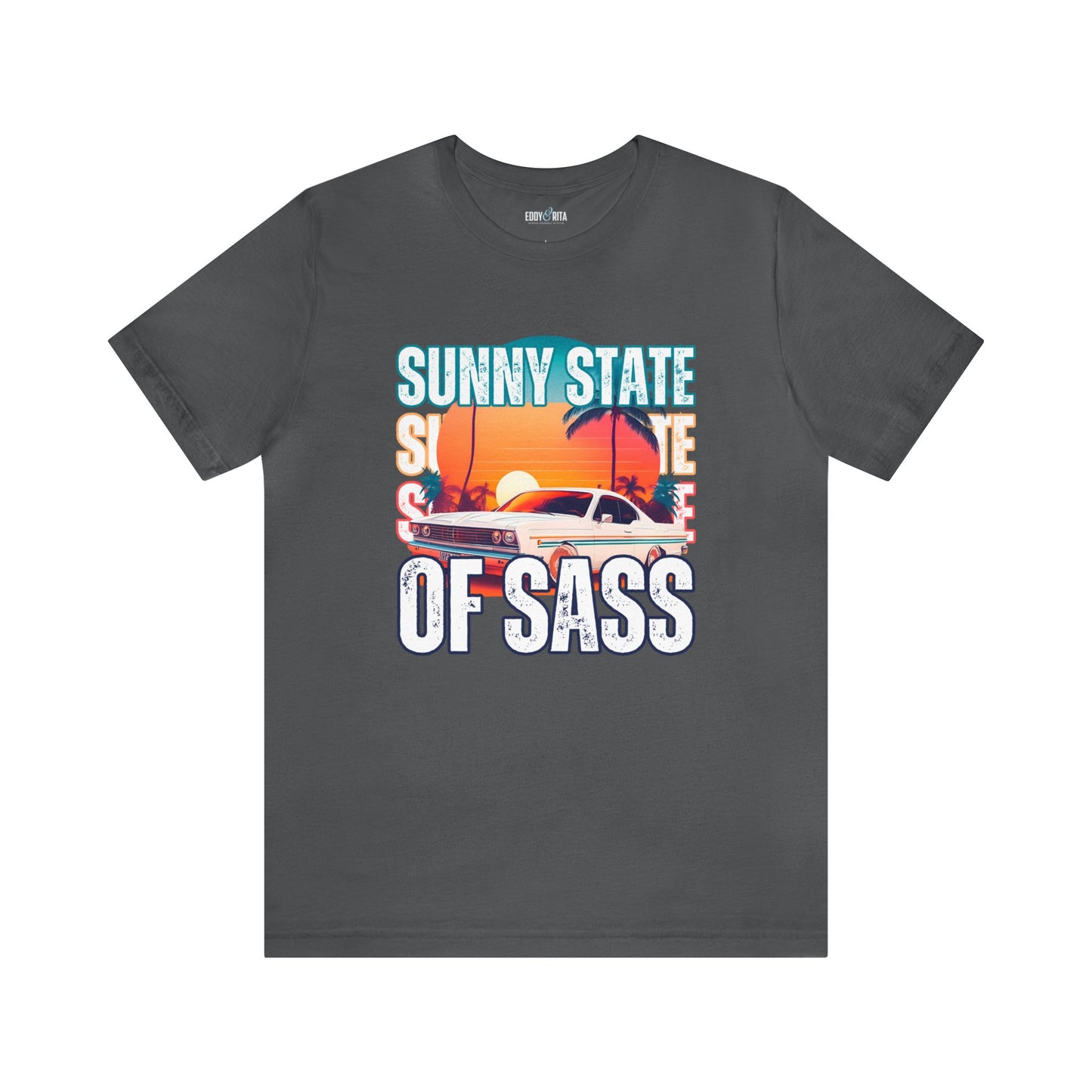 Sunny State of Sass Retro Car Women's Bella Canvas T-shirt - Eddy and Rita