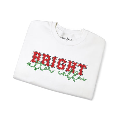 Bright After Coffee Women's Sweatshirt: Caffeine-Powered Christmas Comfort