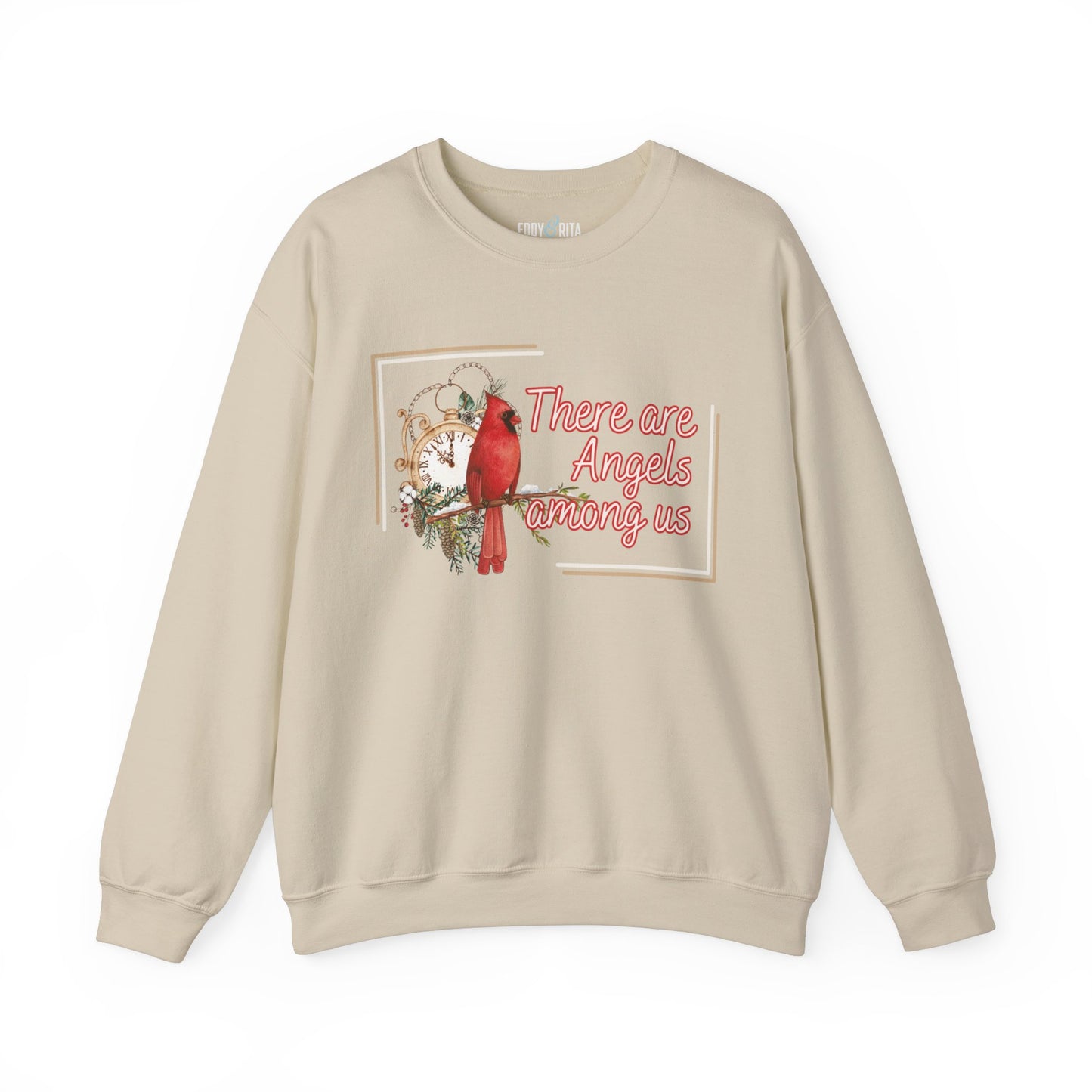 Cardinal Spirit: 'There Are Angels Among Us' Women's Sweatshirt - Eddy and Rita