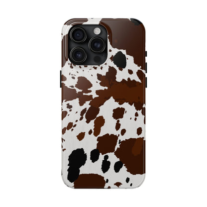 Tough Phone Case for iPhone – Cow Spots Design | Stylish and Durable Stocking Stuffer Gift